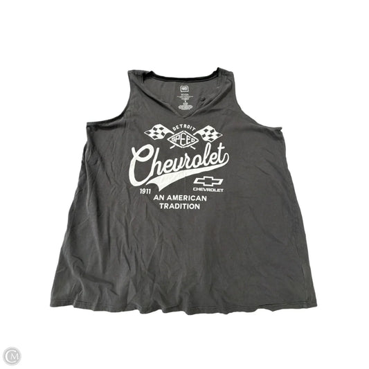 Tank Top By Clothes Mentor In Grey, Size: 3x