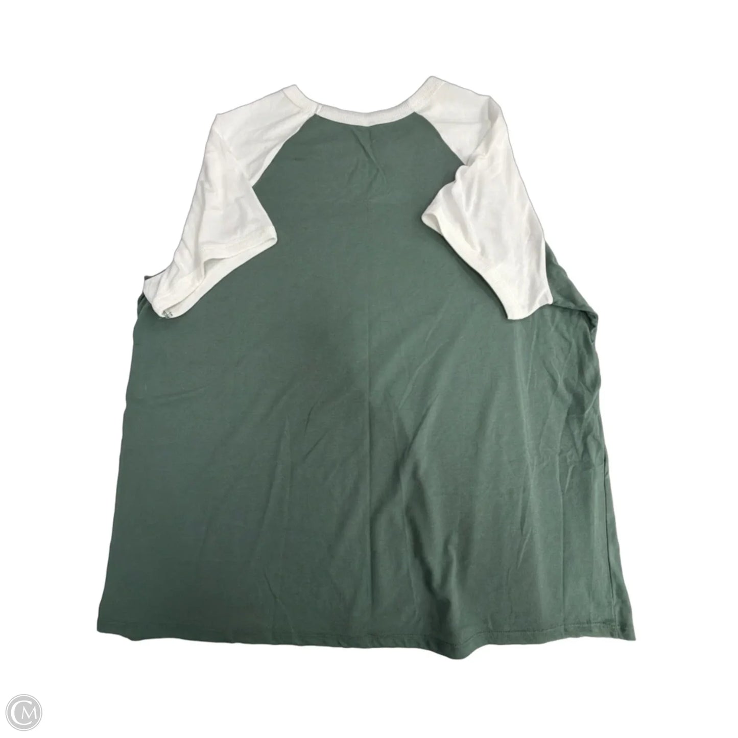 Top Short Sleeve By Disney In Green, Size: 2x