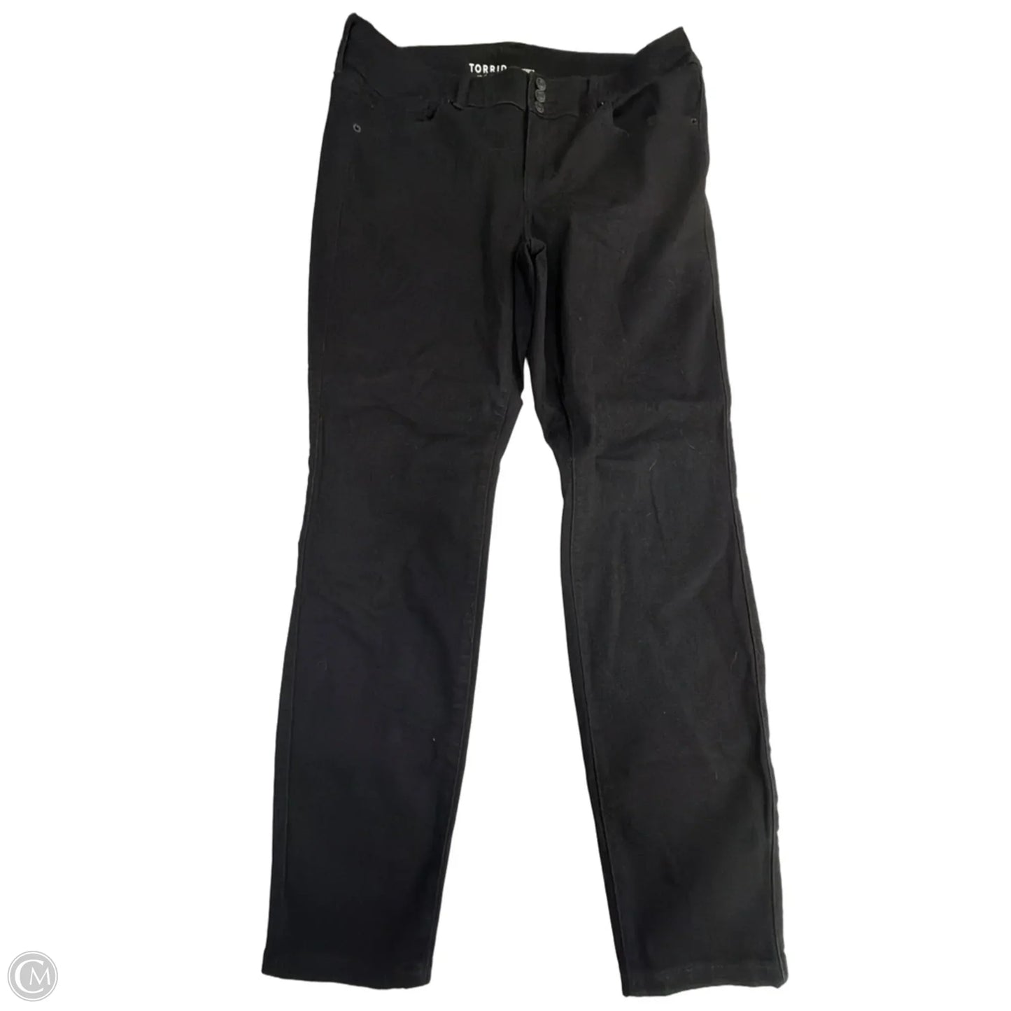 Jeans Skinny By Torrid In Black Denim, Size: 18