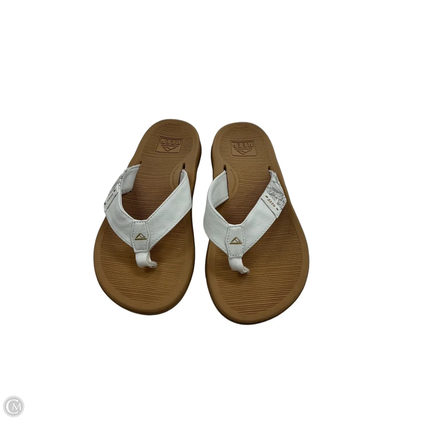 Sandals Flip Flops By Reef In Brown & White, Size: 6