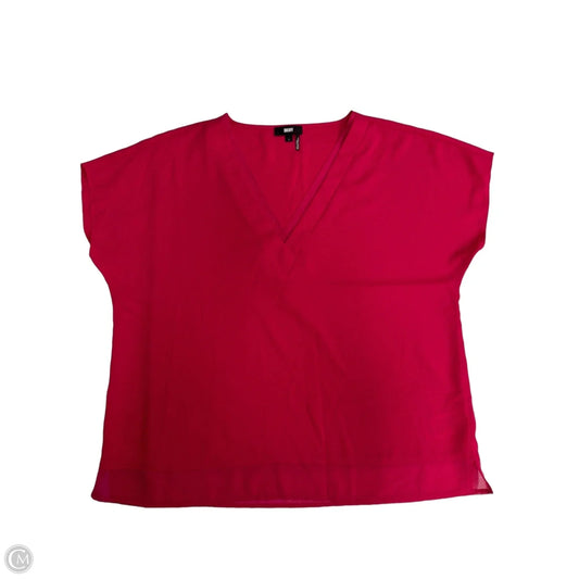 Top Short Sleeve By Dkny In Pink, Size: L
