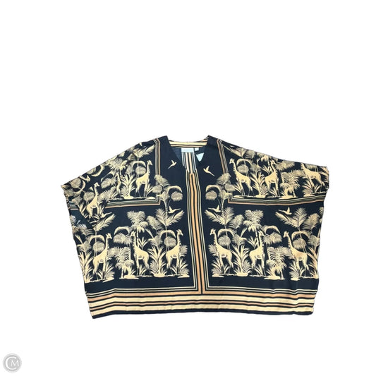 Top Short Sleeve By Belle By Kim Gravel In Black & Tan, Size: M