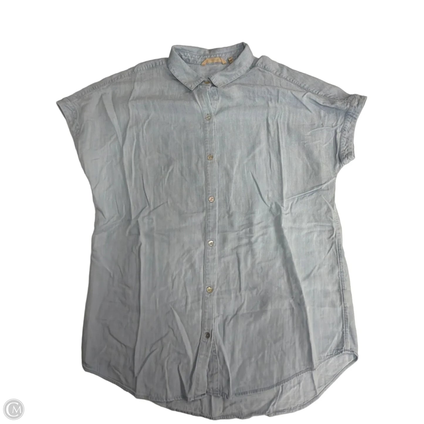 Top Short Sleeve By Soft Surroundings In Blue Denim, Size: M