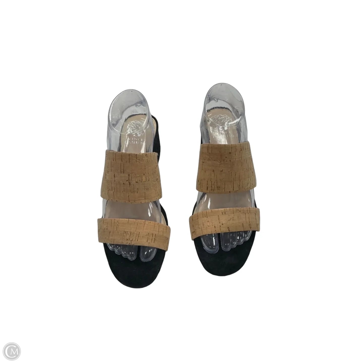 Sandals Heels Block By Vince Camuto In Black & Brown, Size: 9