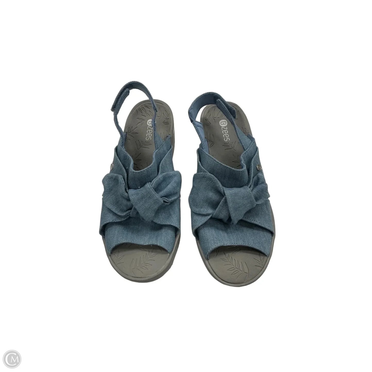 Sandals Flats By Bzees In Blue & Grey, Size: 9