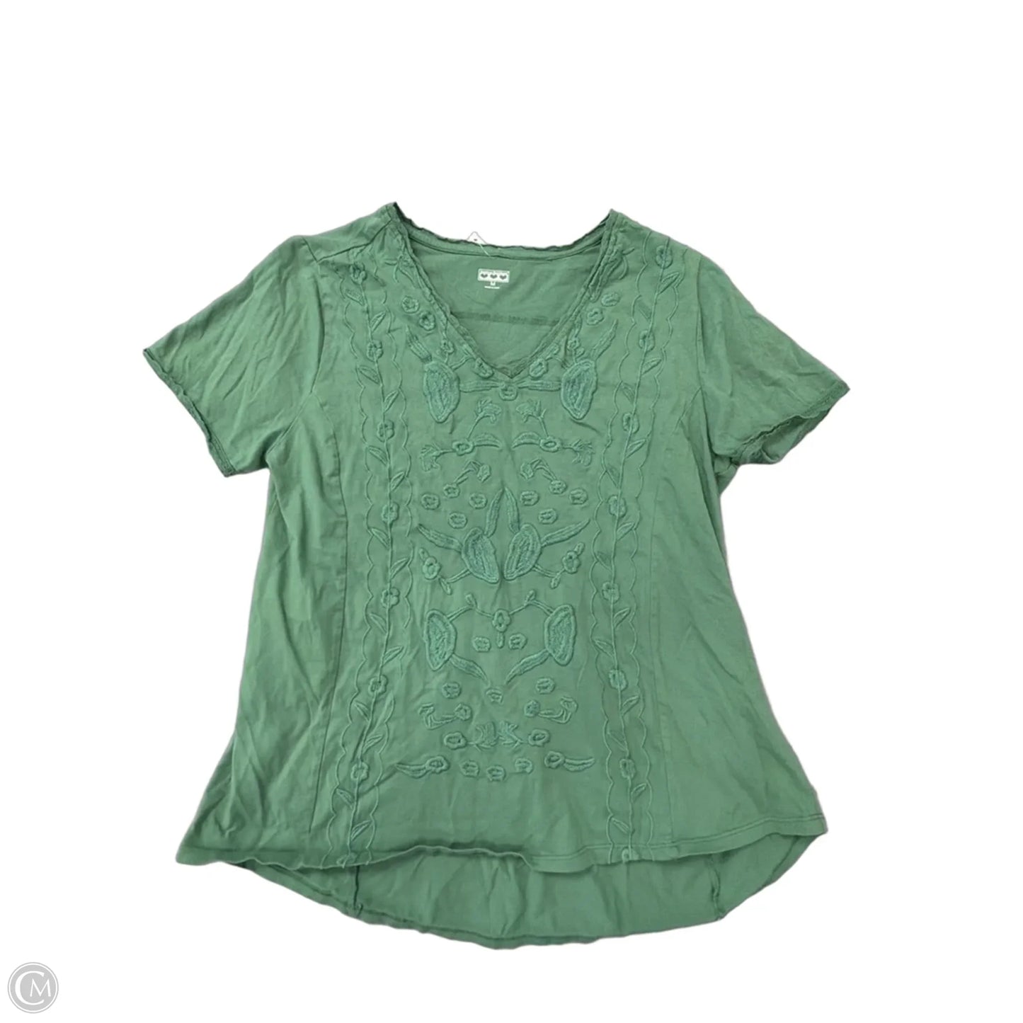 Top Short Sleeve By Clothes Mentor In Green, Size: M