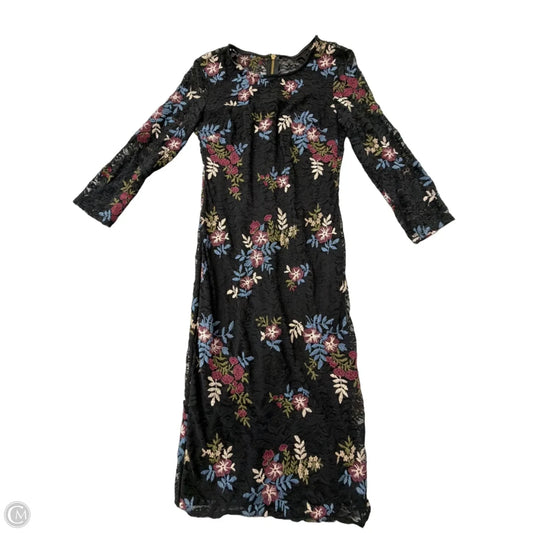 Dress Casual Midi By Bisou Bisou In Floral Print, Size: S