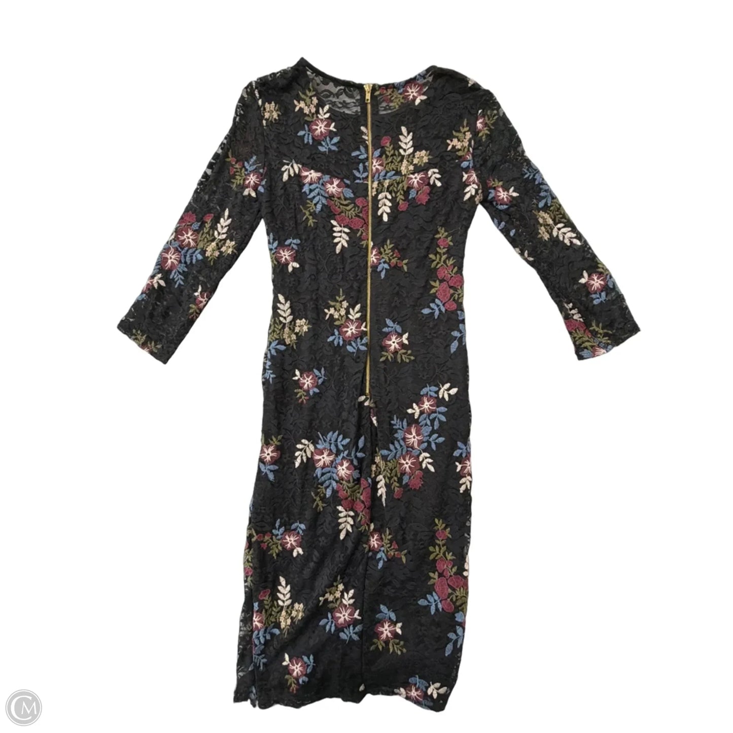 Dress Casual Midi By Bisou Bisou In Floral Print, Size: S