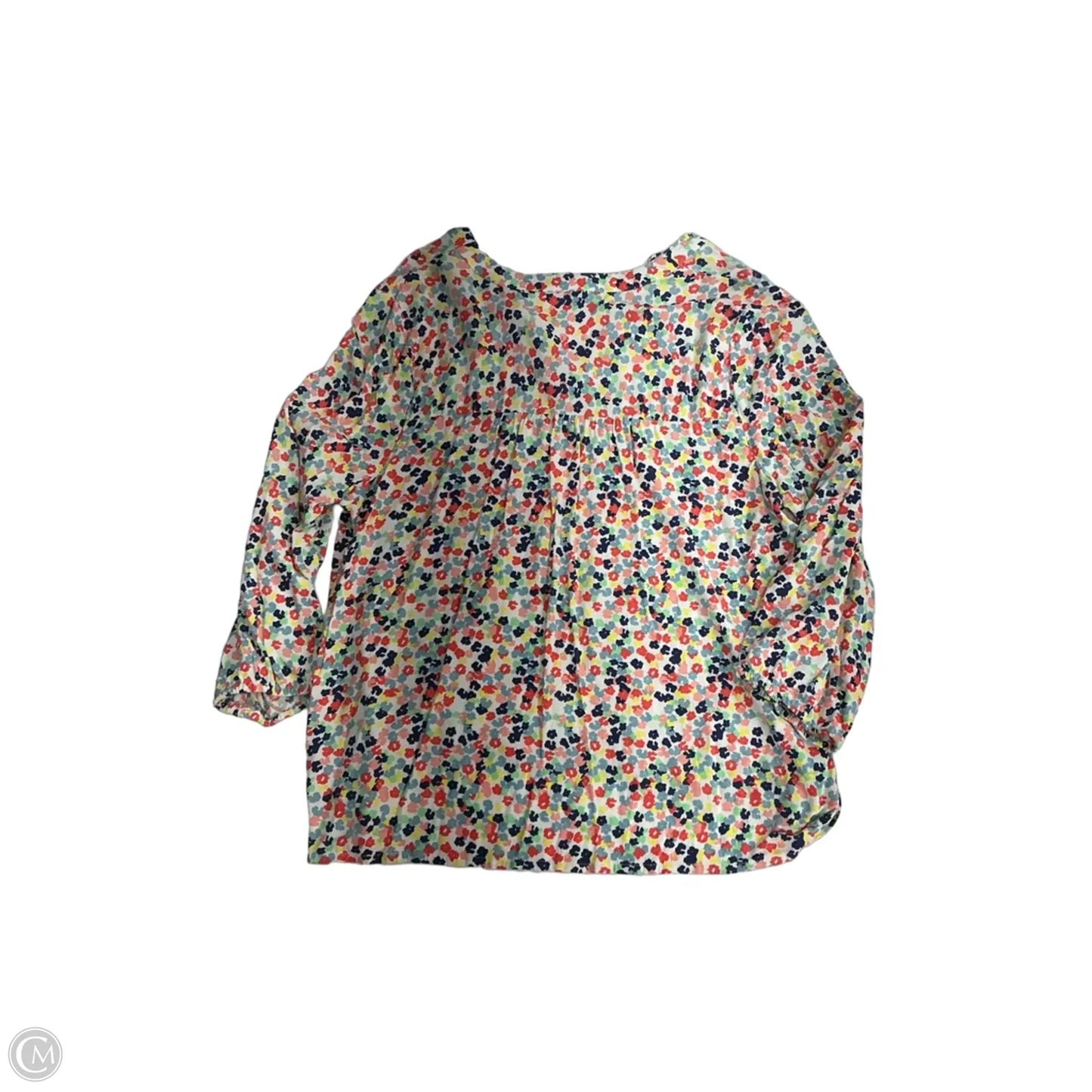 Top Long Sleeve By St Johns Bay In Floral Print, Size: L