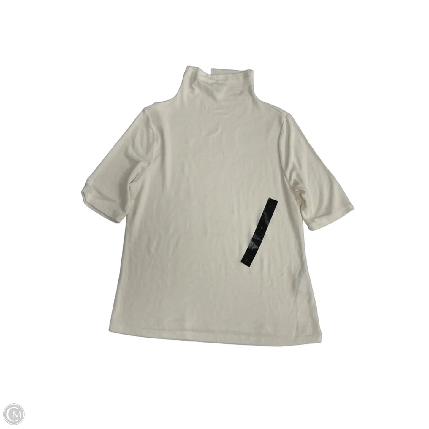 Top Short Sleeve By Banana Republic In Cream, Size: L