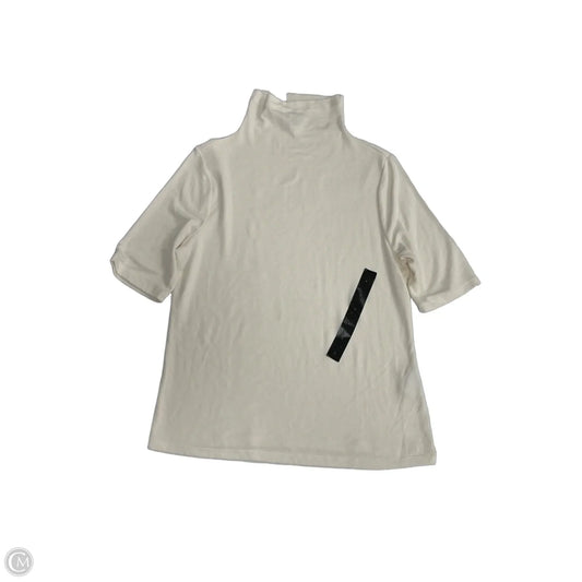 Top Short Sleeve By Banana Republic In Cream, Size: L