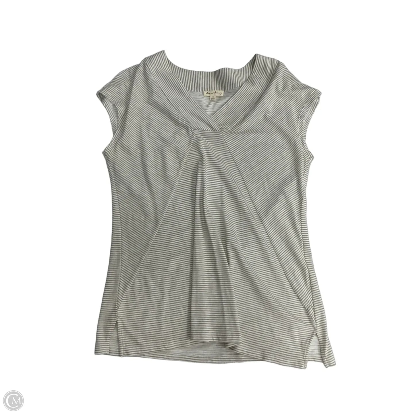 Top Short Sleeve By Jane And Delancey In Striped Pattern, Size: M