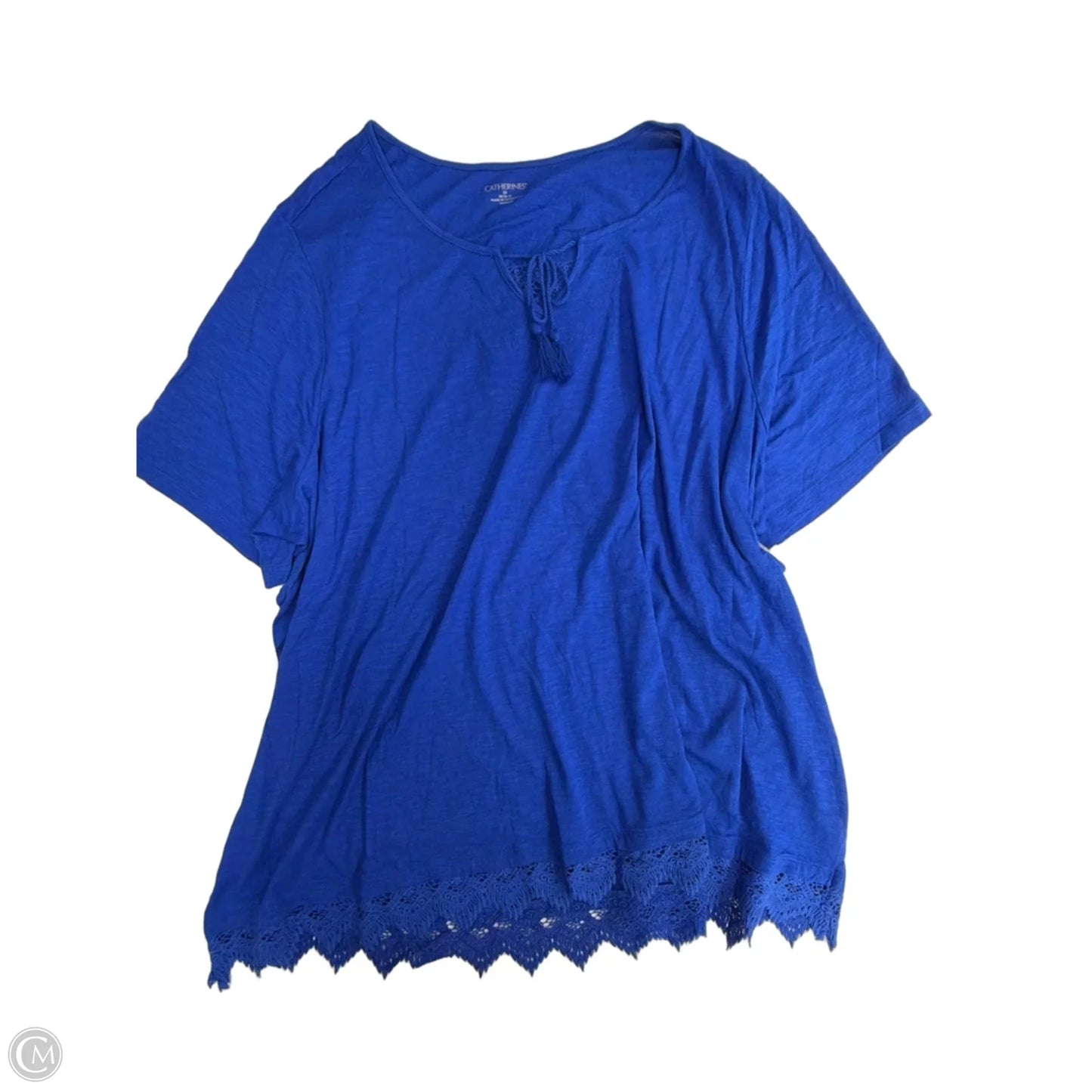 Top Short Sleeve By Catherines In Blue, Size: 3x