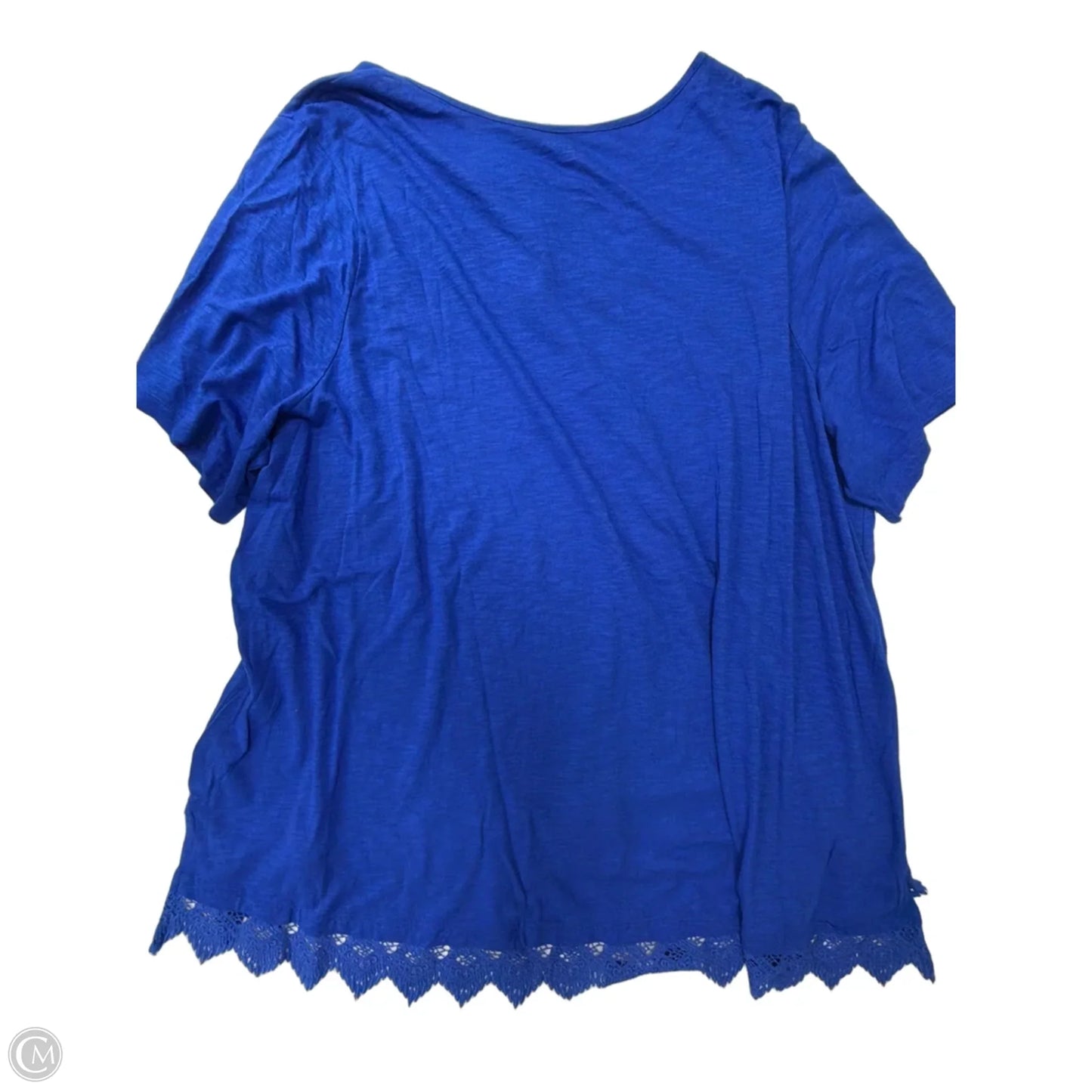 Top Short Sleeve By Catherines In Blue, Size: 3x