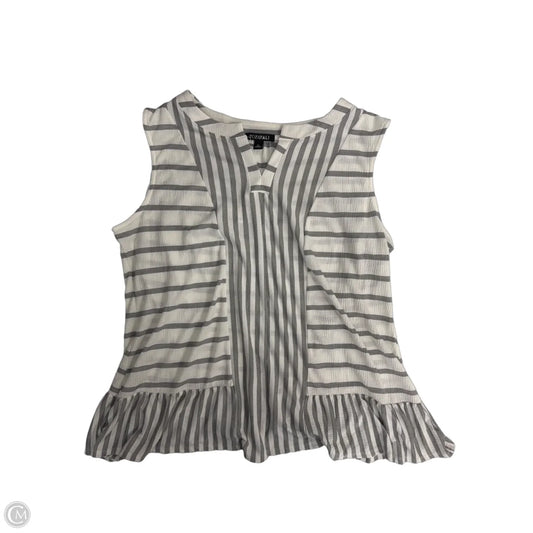 Top Sleeveless By Roz And Ali In Striped Pattern, Size: Xl