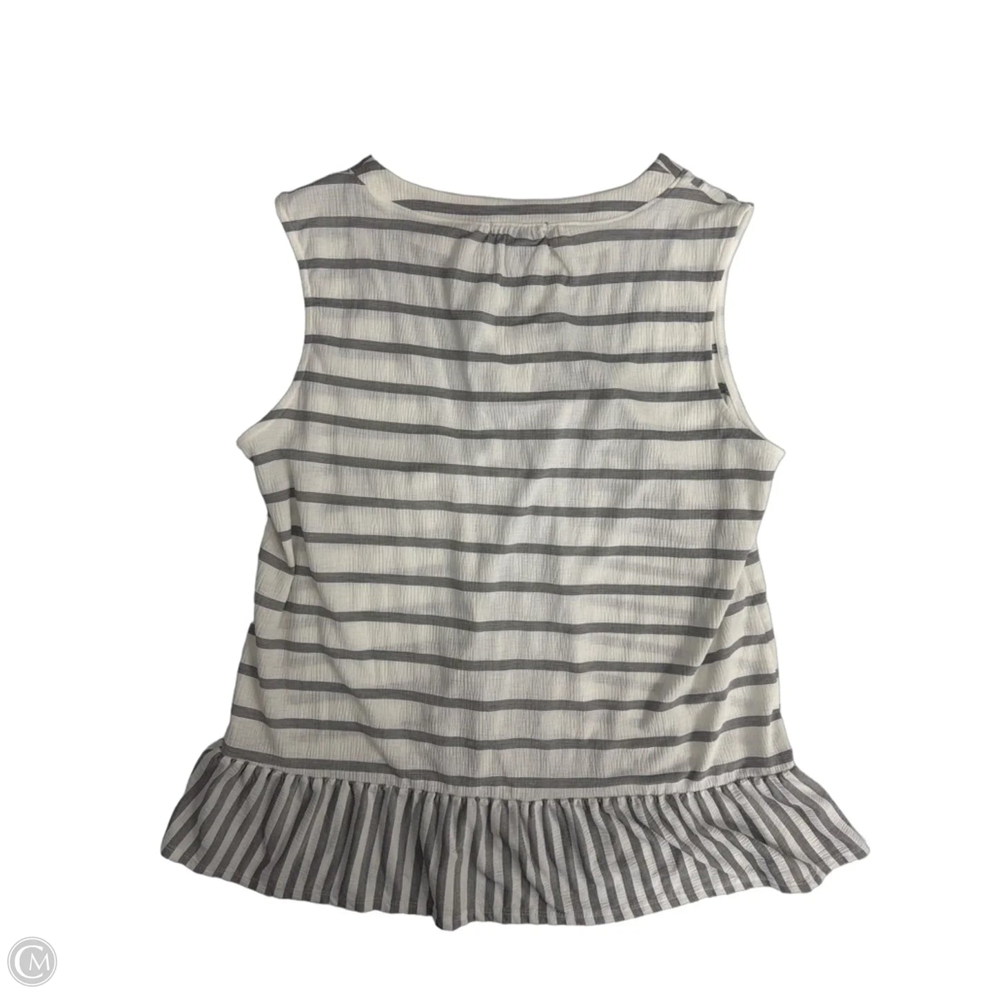 Top Sleeveless By Roz And Ali In Striped Pattern, Size: Xl