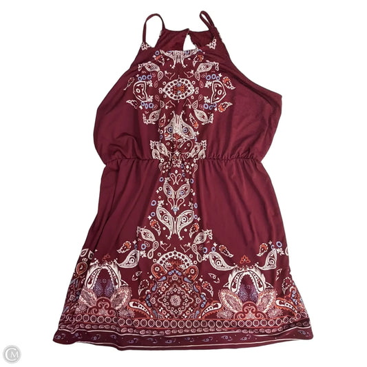 Dress Casual Midi By Maurices In Maroon, Size: 1x
