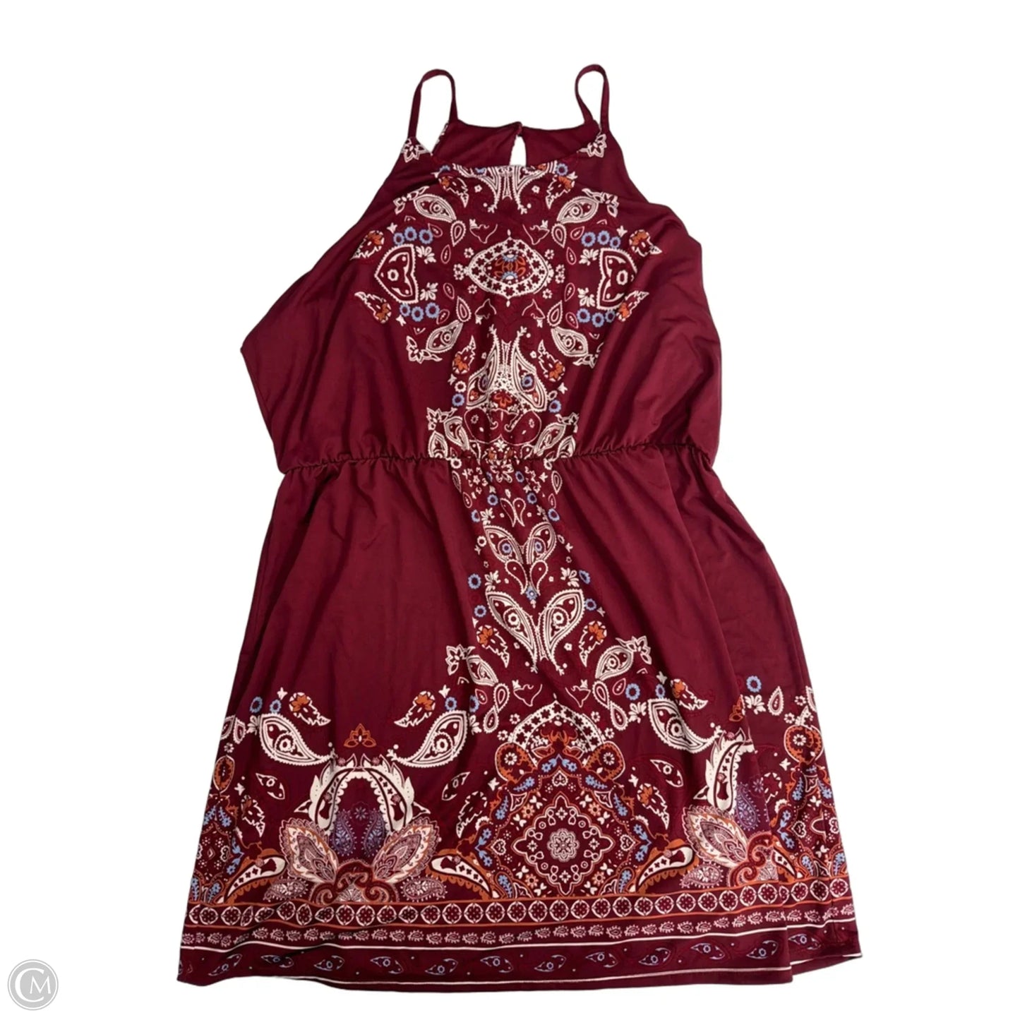 Dress Casual Midi By Maurices In Maroon, Size: 1x