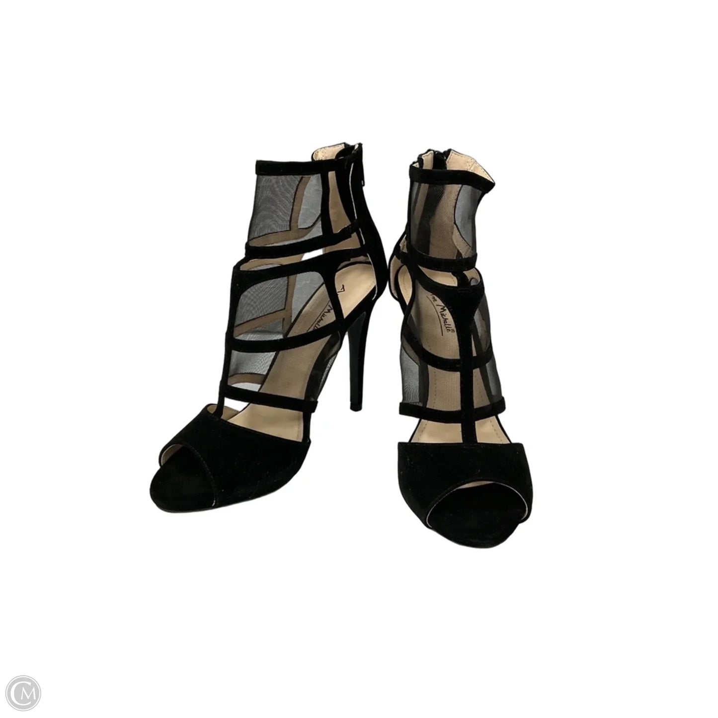 Sandals Heels Stiletto By Anne Michelle In Black, Size: 9