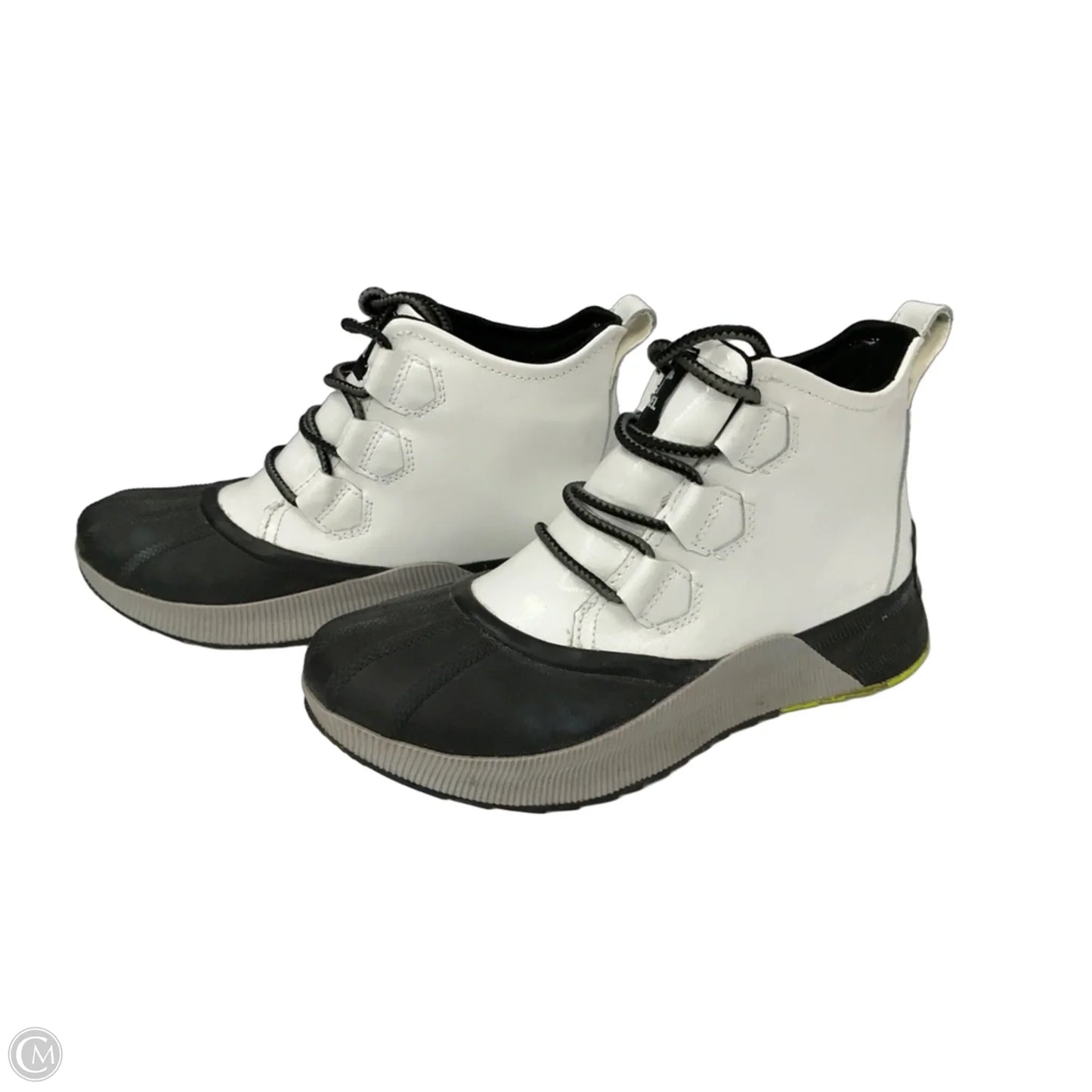 Boots Ankle Flats By Sorel In Black & White, Size: 8.5