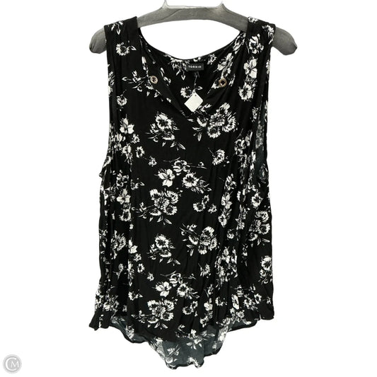 Top Sleeveless By Torrid In Black & White, Size: 3x