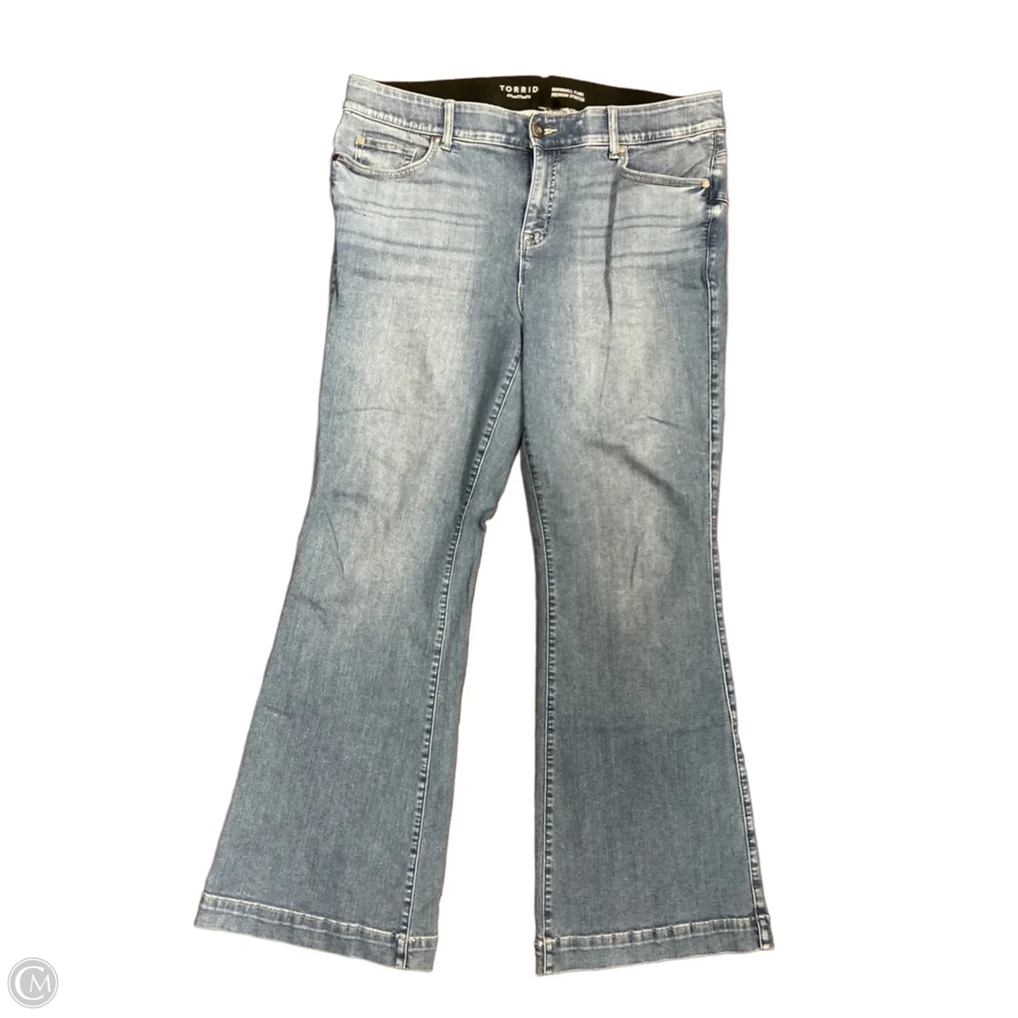 Jeans Flared By Torrid In Blue Denim, Size: 20
