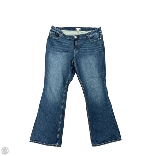 Jeans Flared By Maurices In Blue Denim, Size: 20