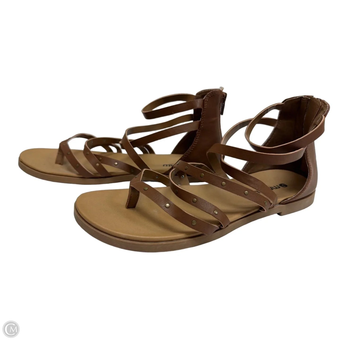 Sandals Flats By Clothes Mentor In Brown, Size: 11