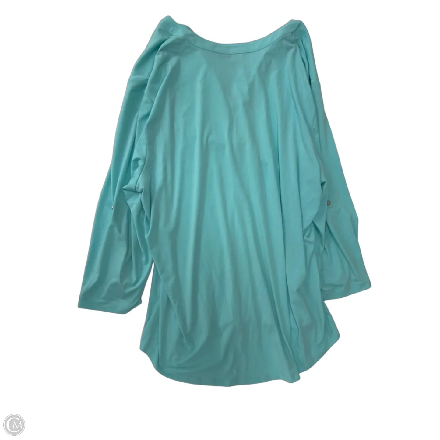 Top 3/4 Sleeve By Ellen Tracy In Blue, Size: 1x