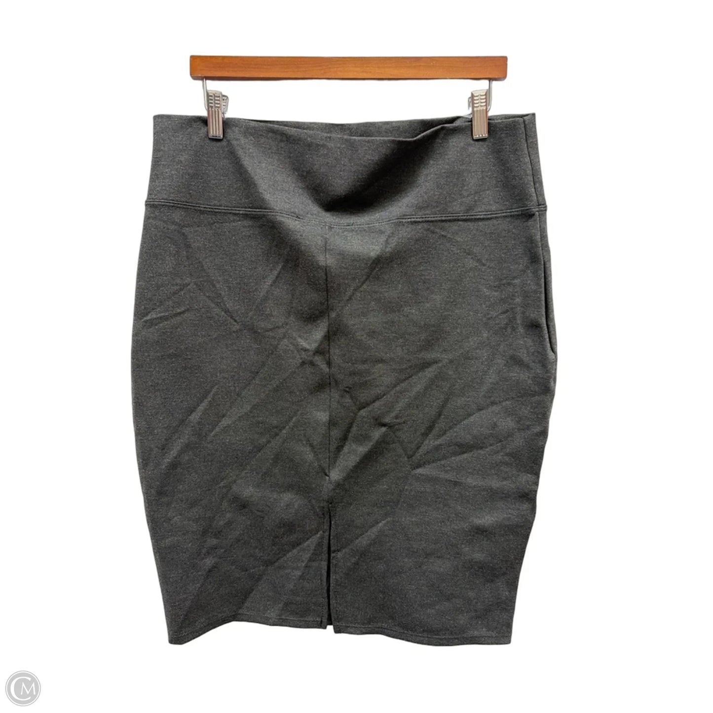 Skirt Midi By Clothes Mentor In Grey, Size: 1x