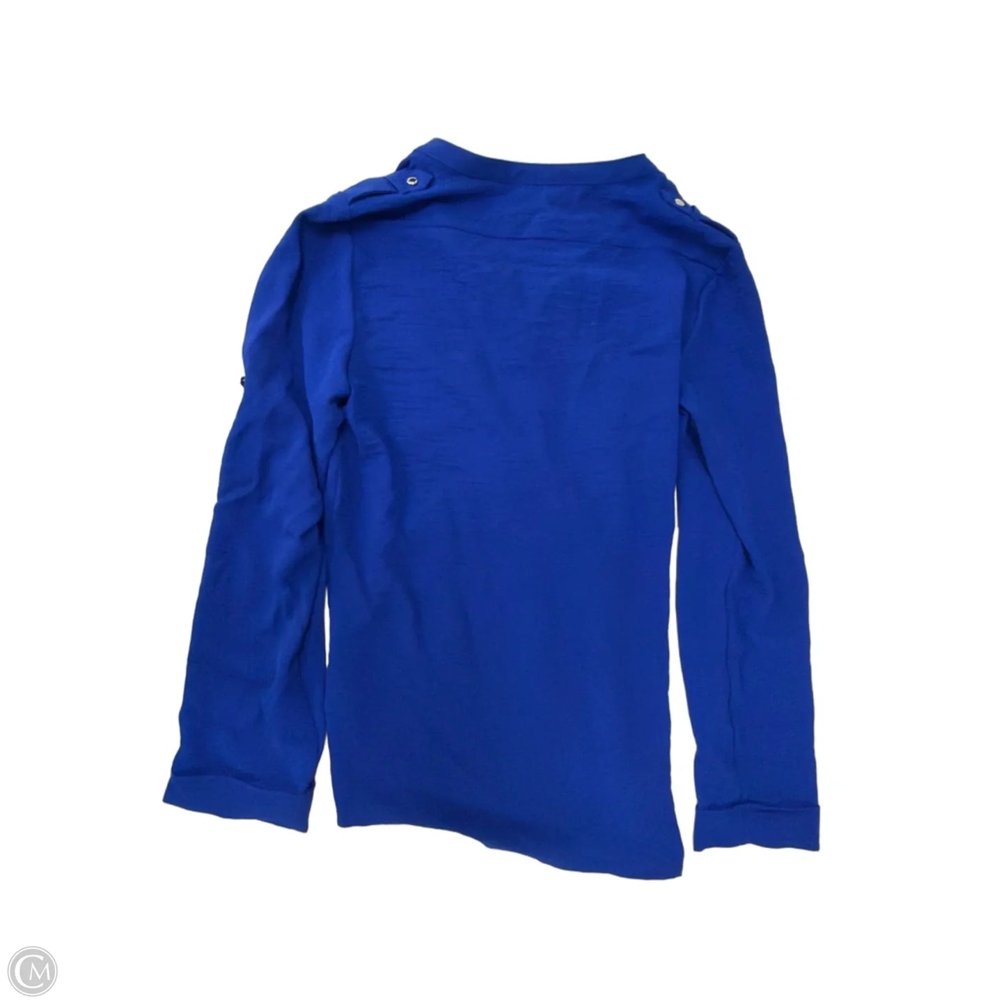 Top Long Sleeve By Calvin Klein In Blue, Size: S