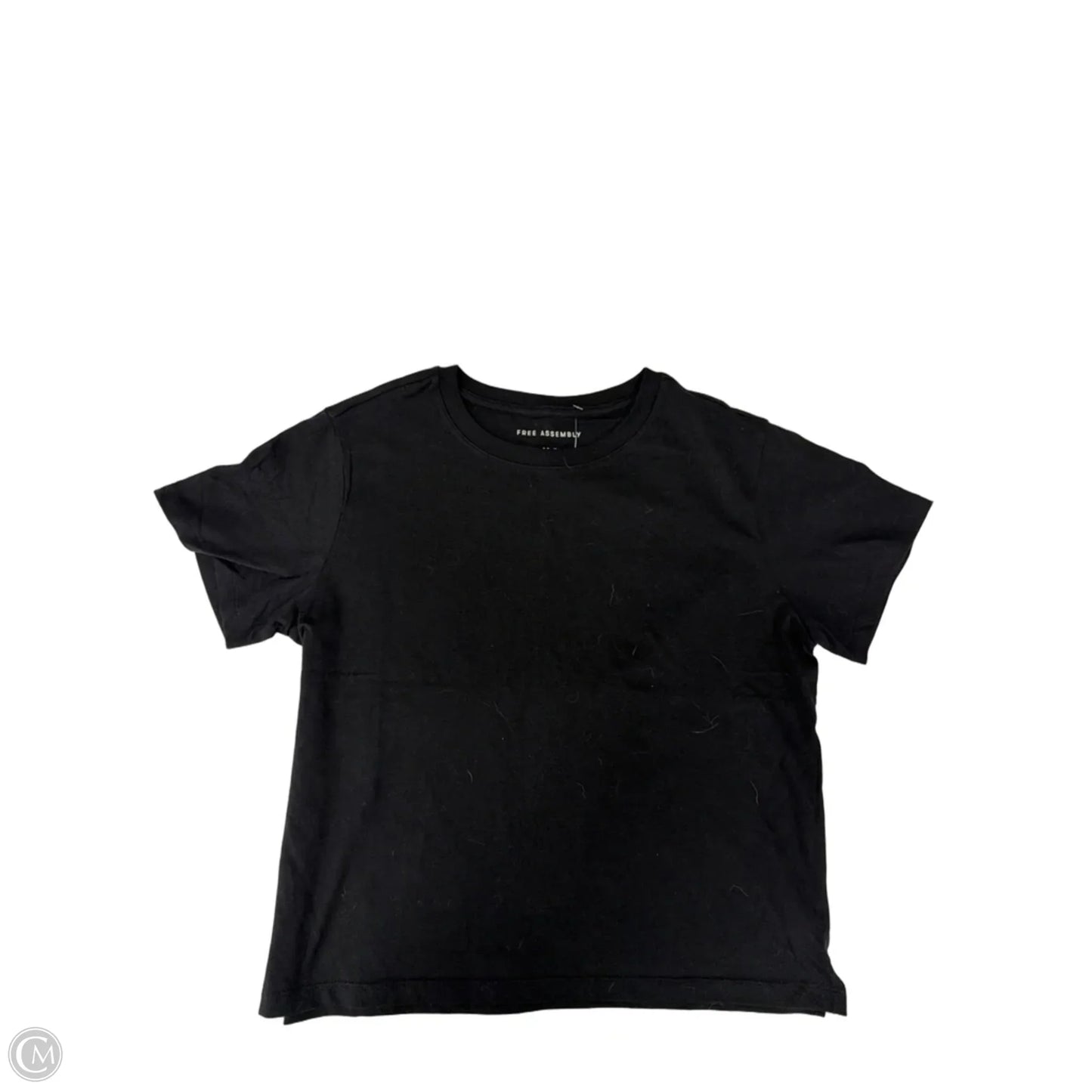 Top Short Sleeve Basic By Free Assembly In Black, Size: S
