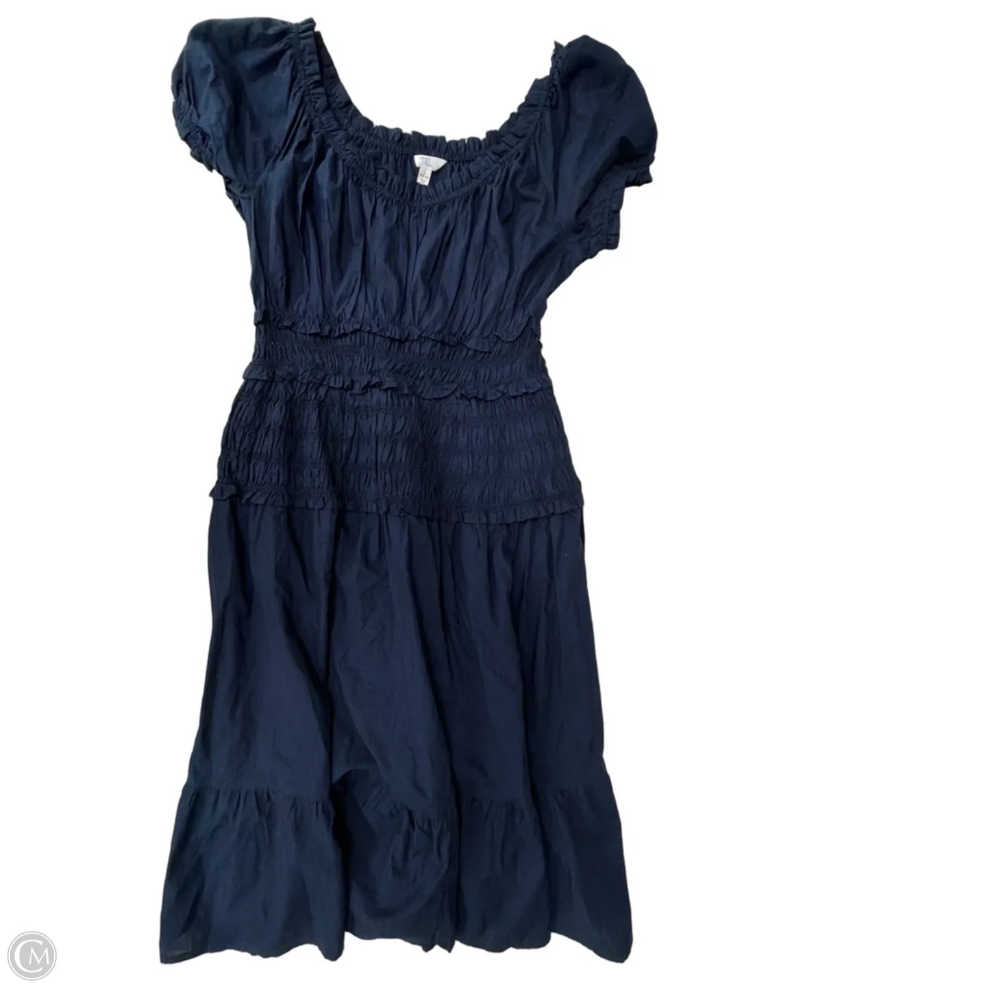 Dress Casual Midi By Time And Tru In Navy, Size: L