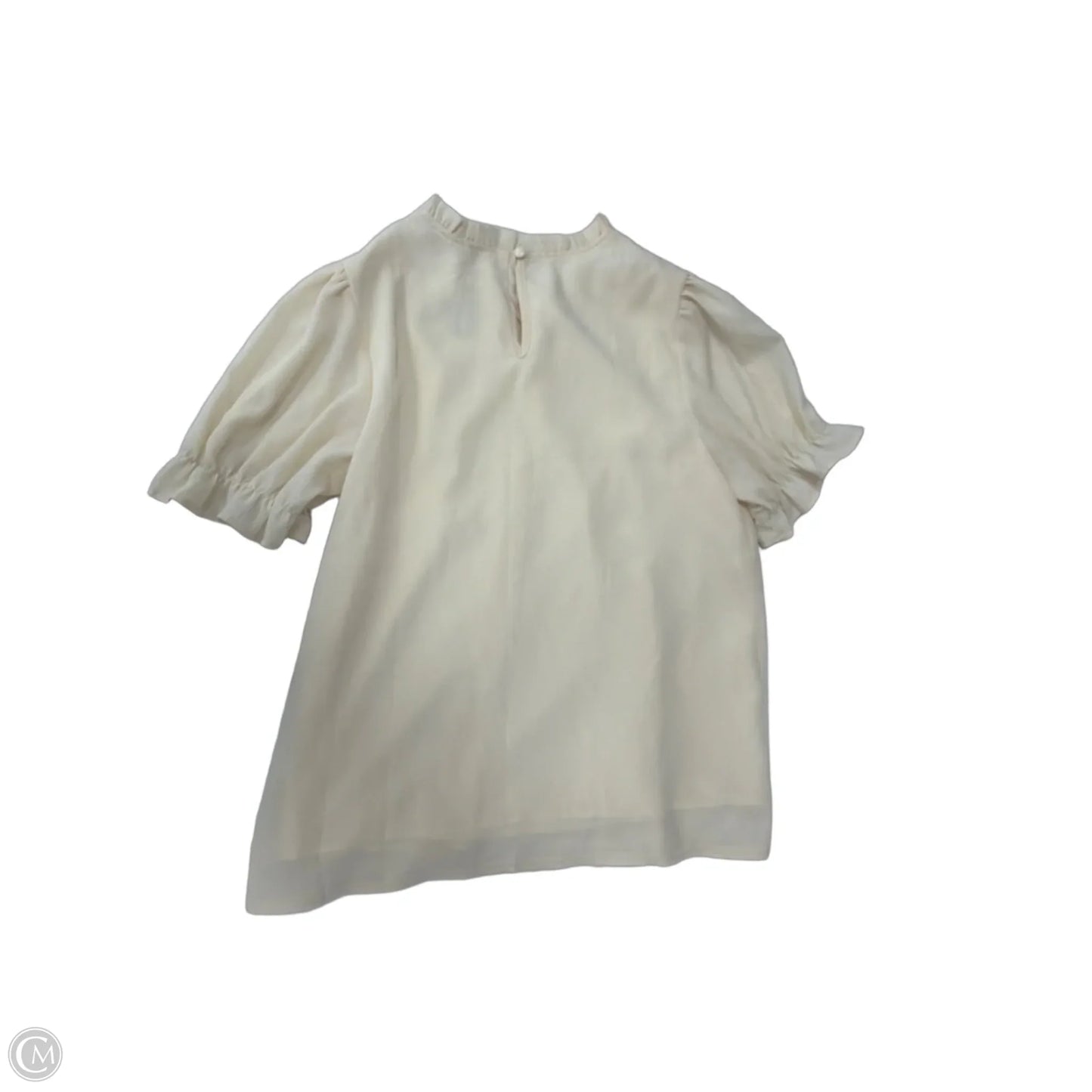 Top Short Sleeve By Clothes Mentor In Cream, Size: S