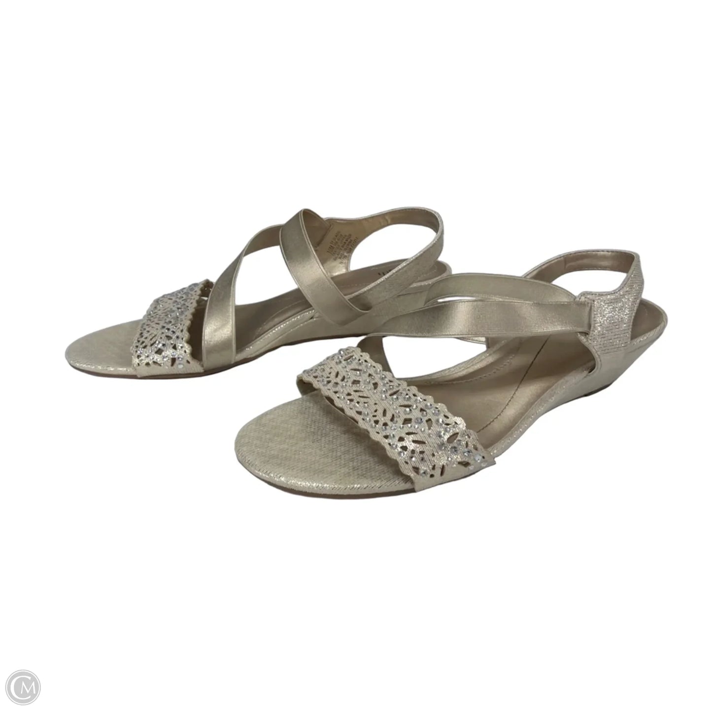 Sandals Heels Kitten By East 5th In Gold, Size: 10