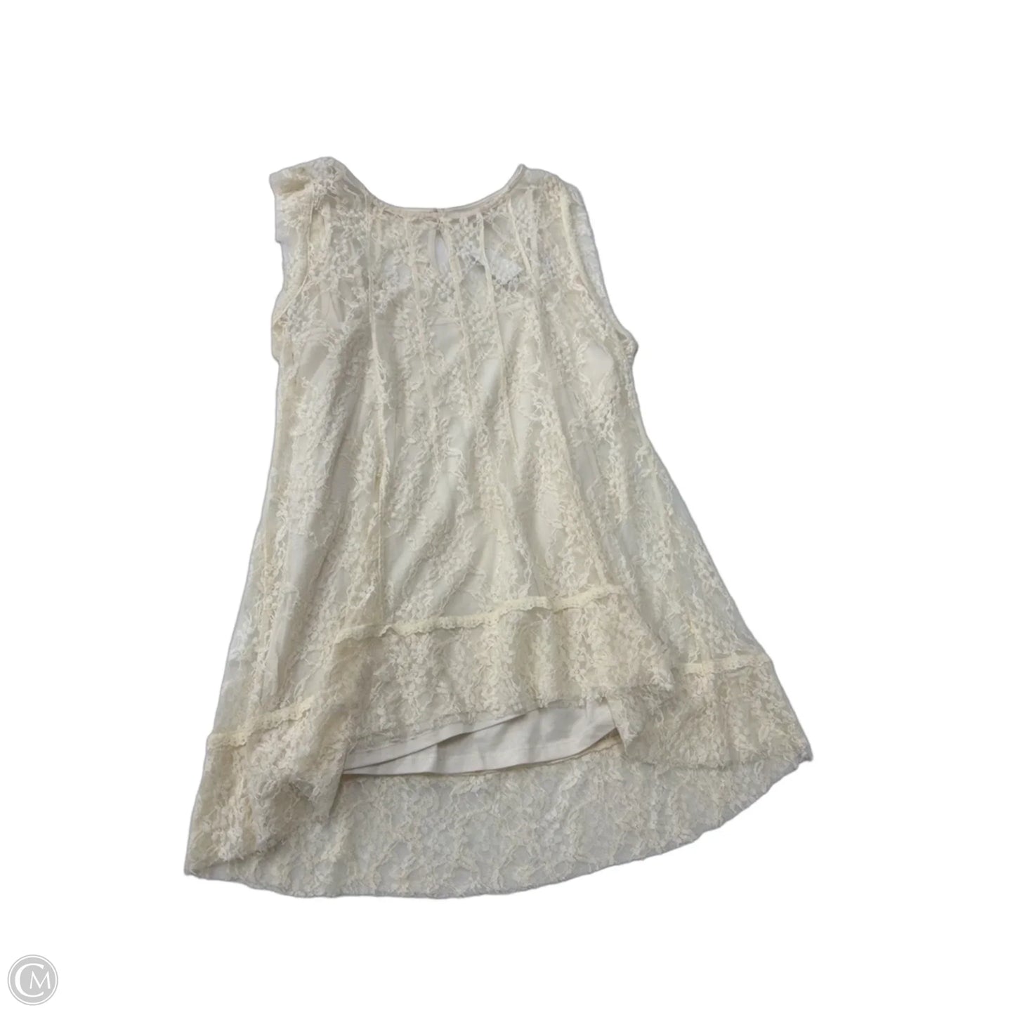 Top Short Sleeve By Style And Company In Cream, Size: L