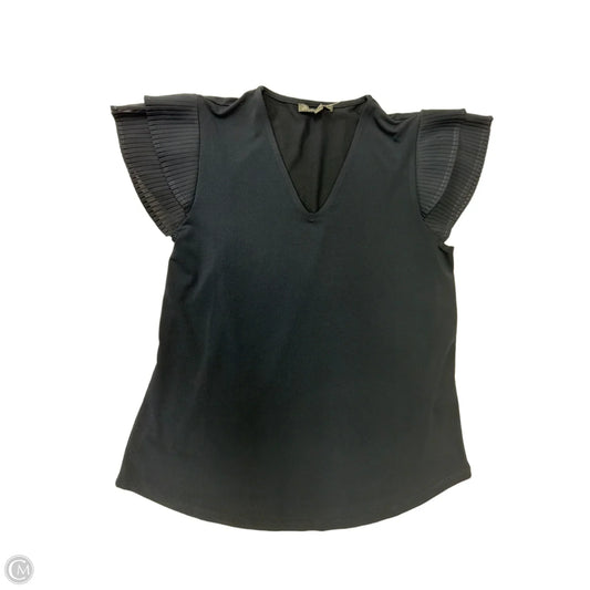Top Short Sleeve By Adrianna Papell In Navy, Size: S