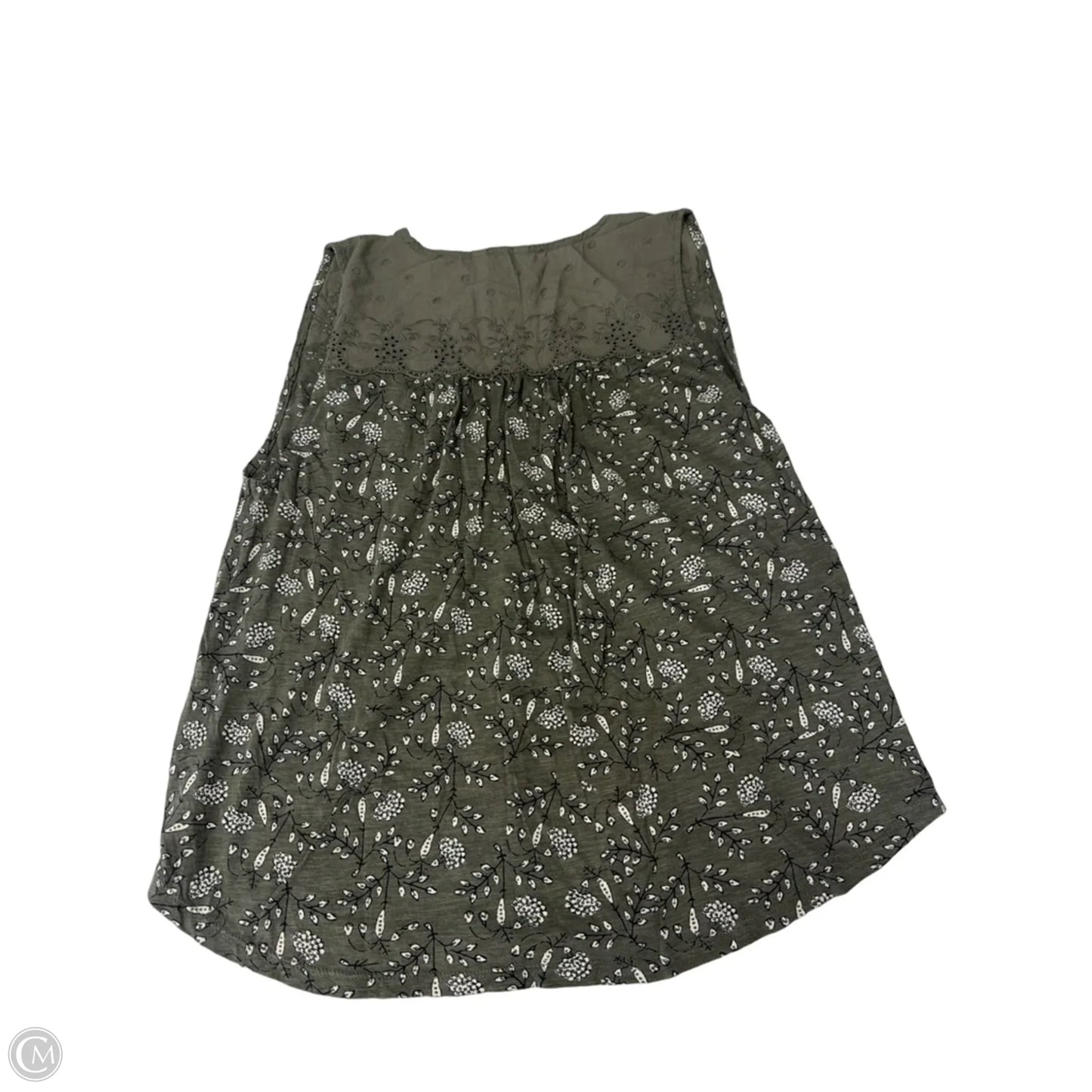 Top Sleeveless By Lucky Brand In Green, Size: L