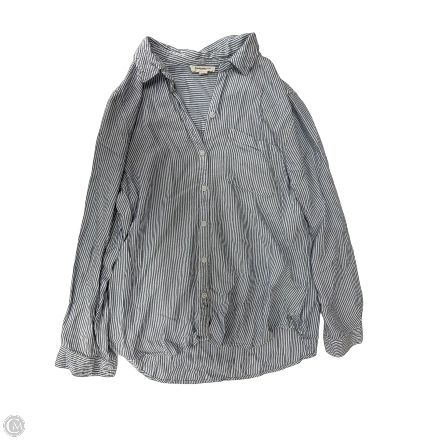 Top Long Sleeve By Beachlunchlounge In Striped Pattern, Size: L