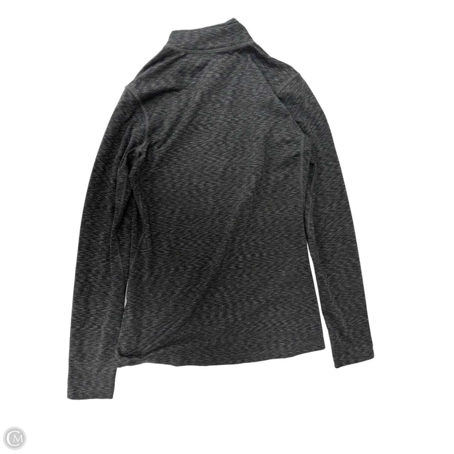 Athletic Top Long Sleeve Collar By Rei In Black & Grey, Size: S