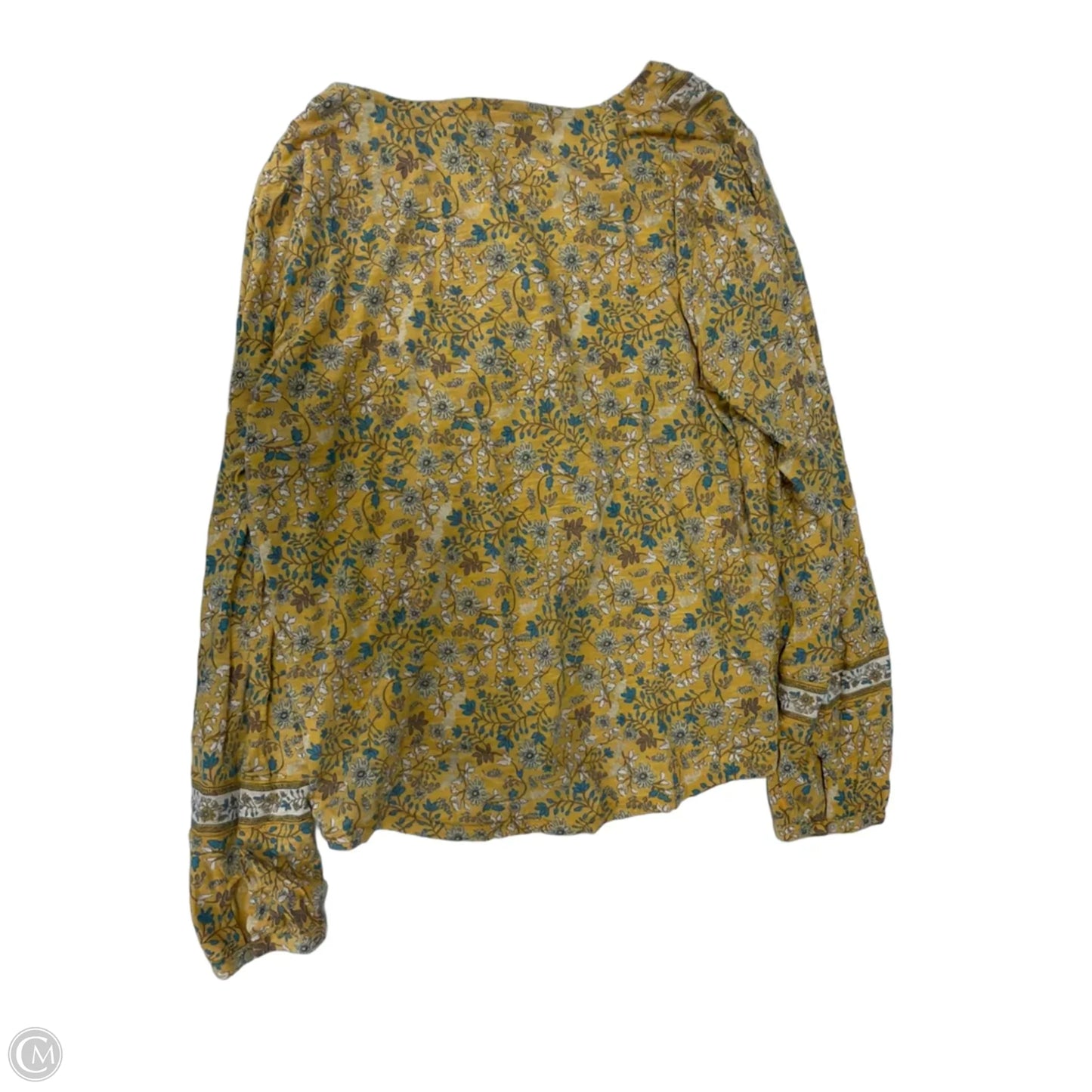 Top Long Sleeve By Lucky Brand In Yellow, Size: L
