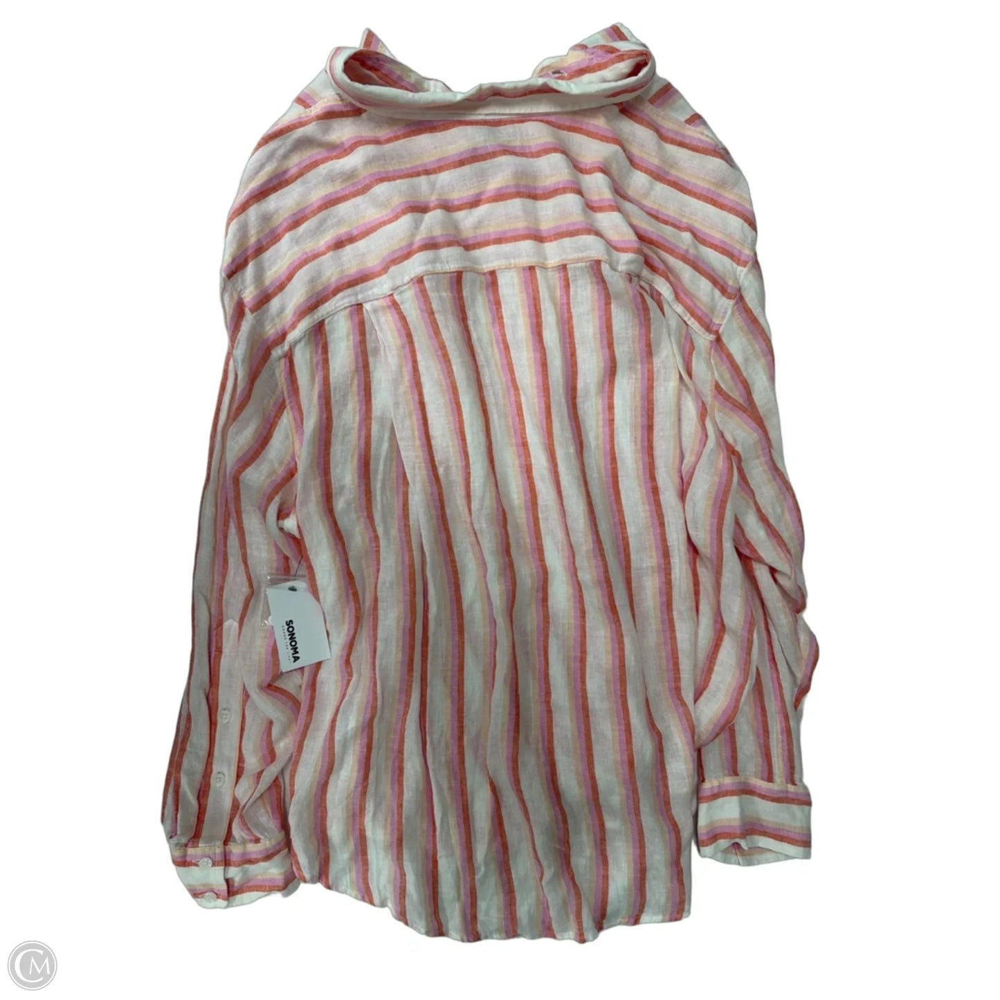 Top Long Sleeve By Sonoma In Striped Pattern, Size: 3x