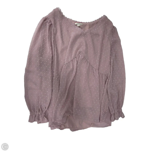 Top Long Sleeve By Andree By Unit In Purple, Size: 2x