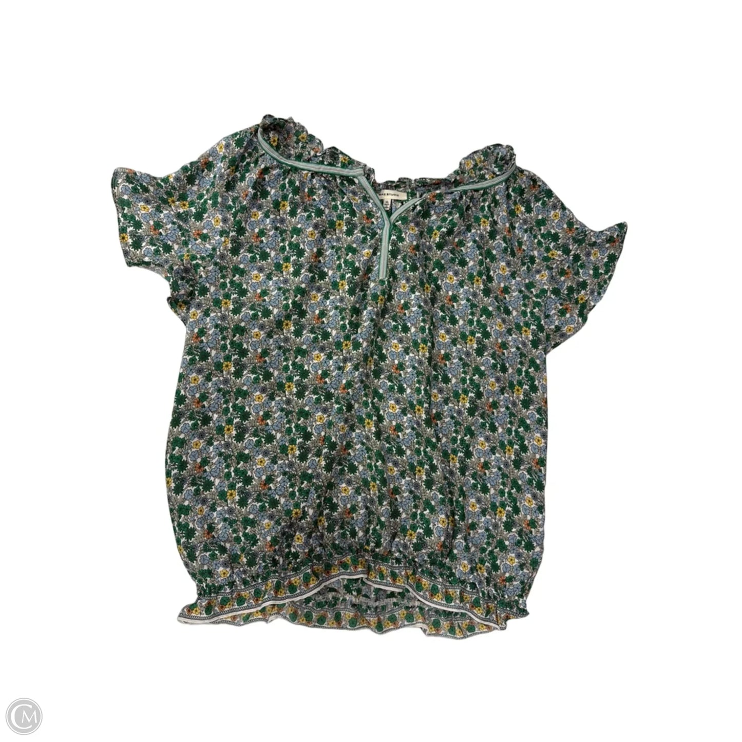 Top Short Sleeve By Max Studio In Floral Print, Size: Xl