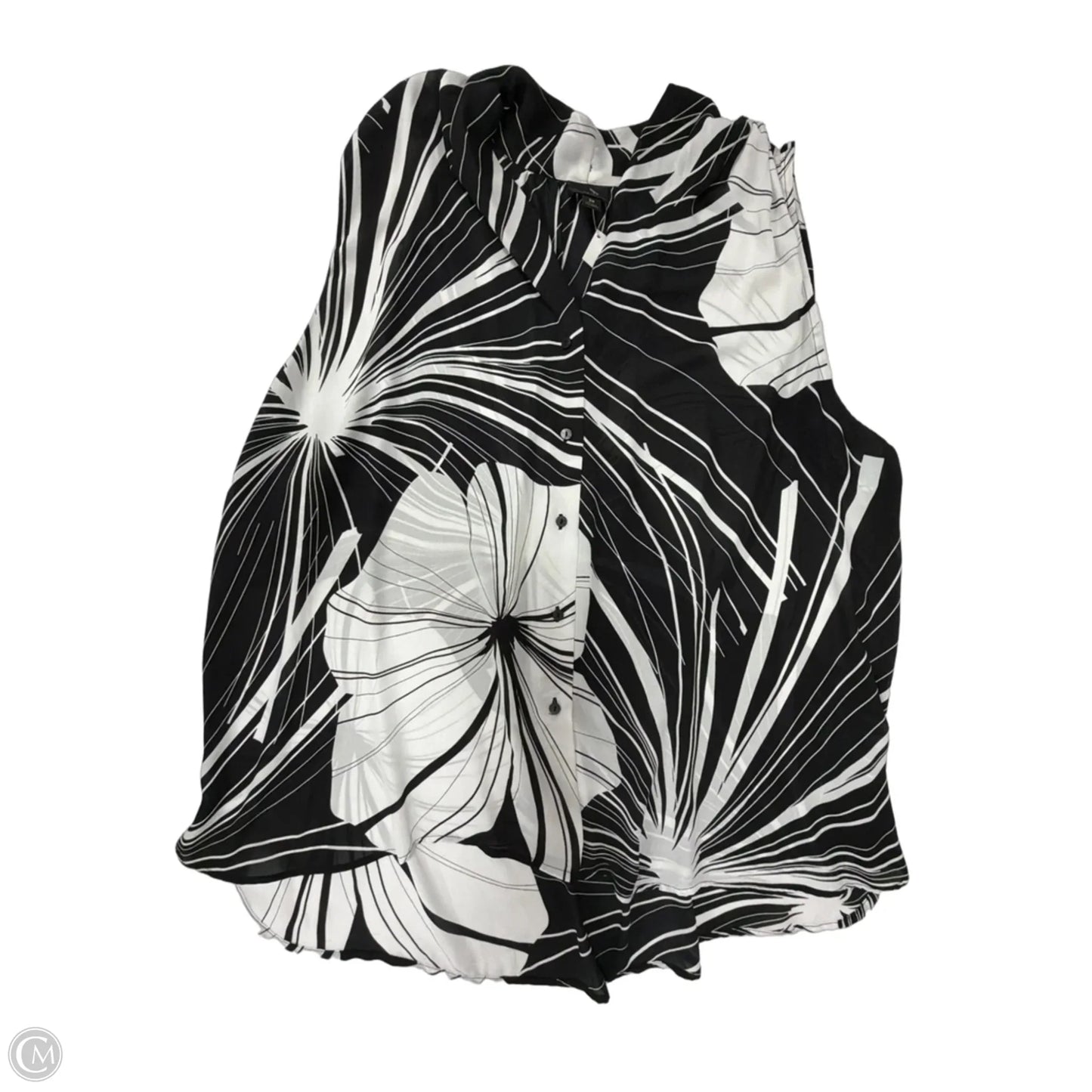 Top Sleeveless By Worthington In Black & White, Size: 3x