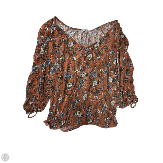 Top Long Sleeve By Absolutely Famous In Floral Print, Size: 3x