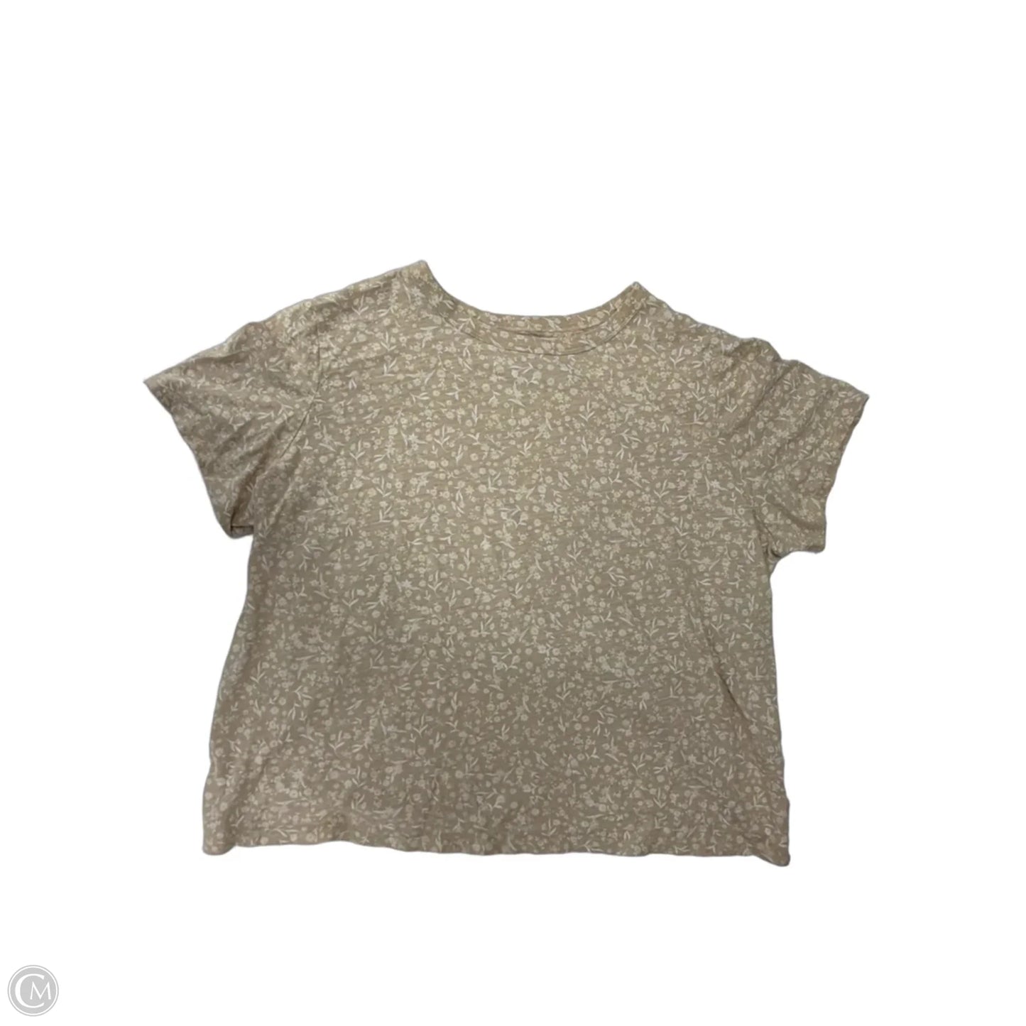 Top Short Sleeve By Old Navy In Tan, Size: Xl