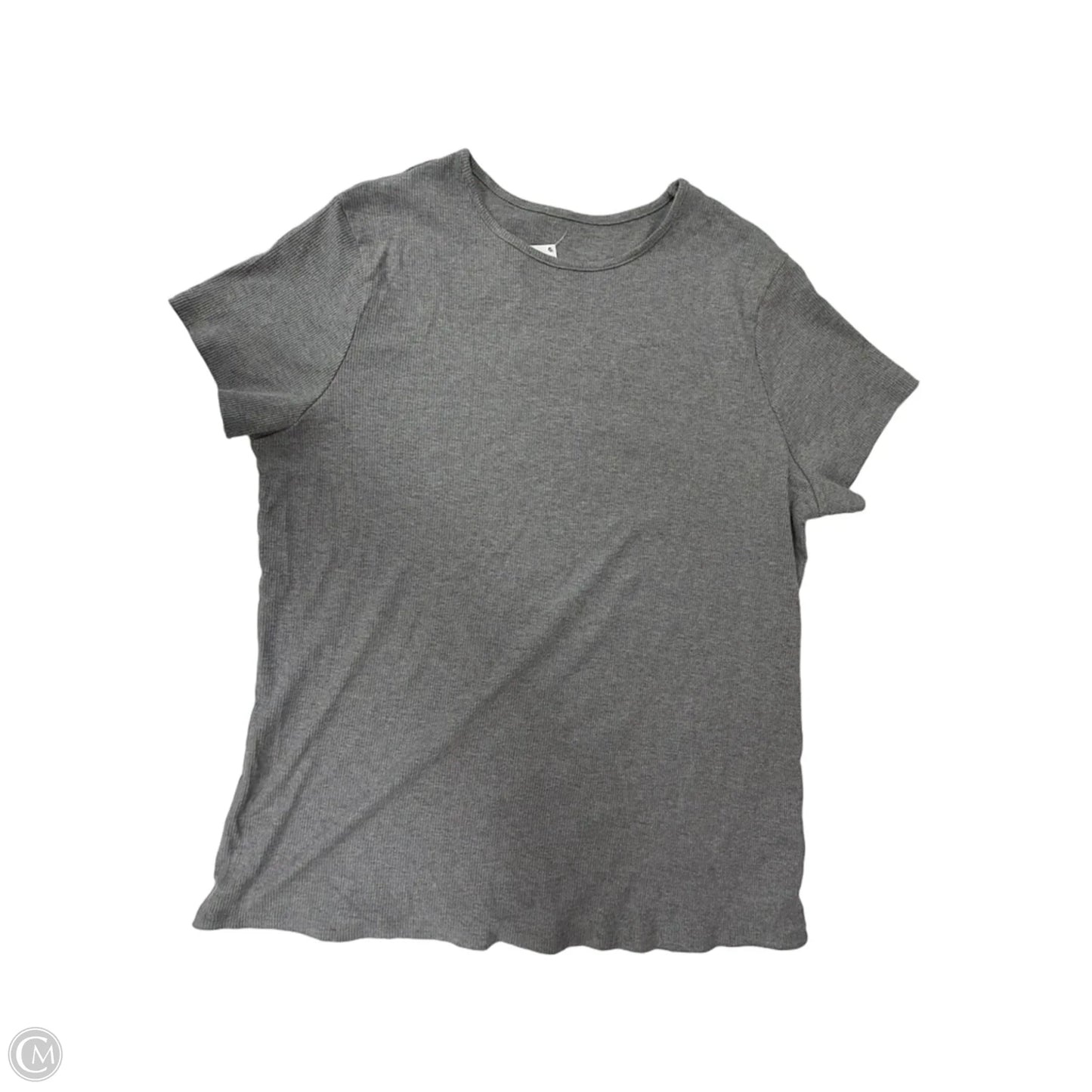 Top Short Sleeve Basic By A New Day In Grey, Size: 1x