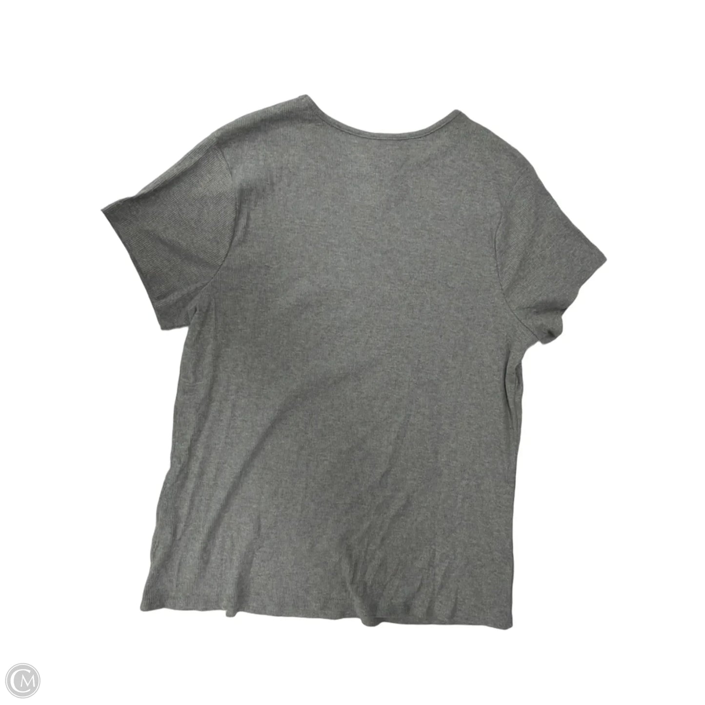 Top Short Sleeve Basic By A New Day In Grey, Size: 1x