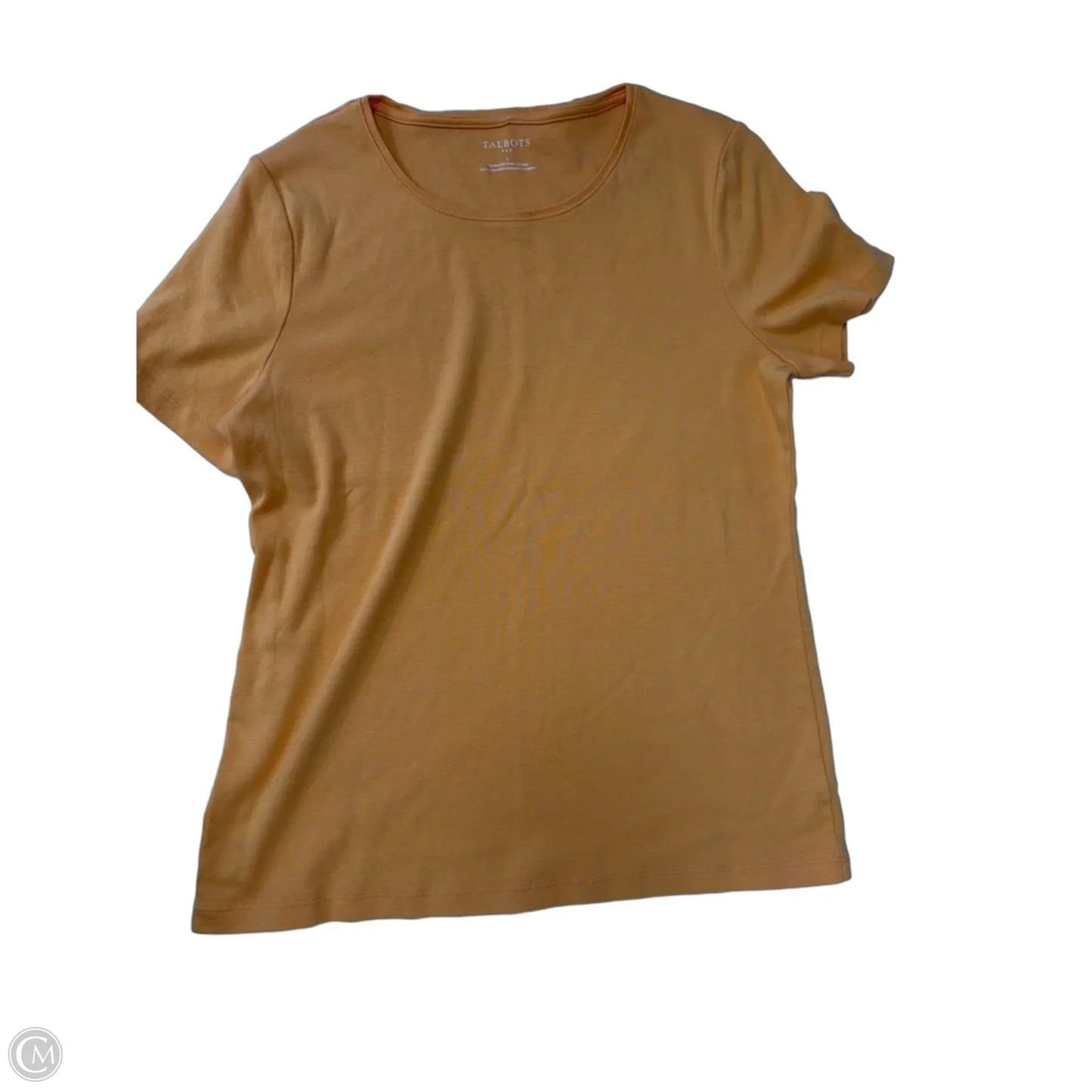 Top Short Sleeve Basic By Talbots In Orange, Size: L
